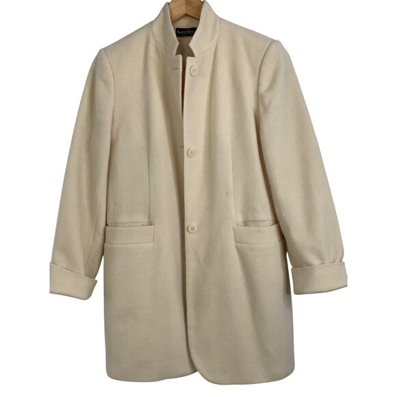 VTG Harvé Benard Womens Cream Wool Blazer Jacket Size 8 RCC10704 GUC - Picture 3 of 8